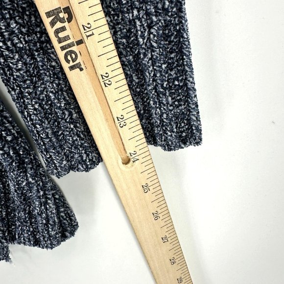Orvis Sweater Womens Pullover Chenille V-Neck Chunky Knit Marled Blue Size S - Picture 7 of 10
